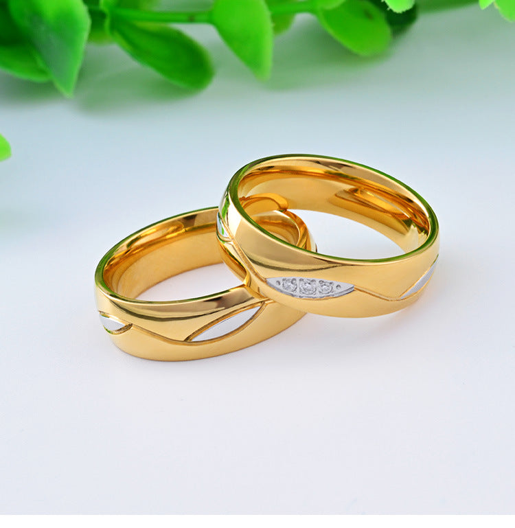 Stainless Steel Black Couple Ring – – Micro