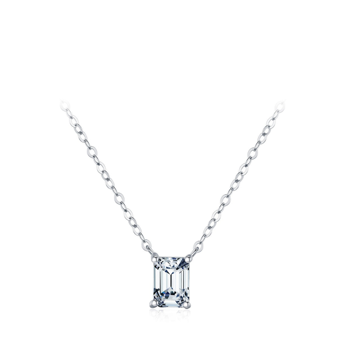 925 Sterling Silver VVS1 Moissanite Pendant Necklace