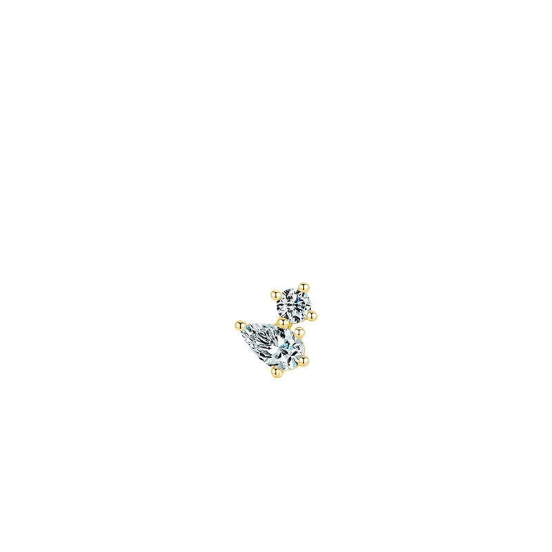 925 Sterling Silver Geometric Zircon Earrings