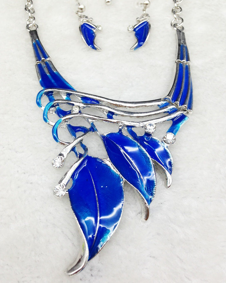 Retro Exotic Necklace and Earring Set - Savanna Rhythms Series