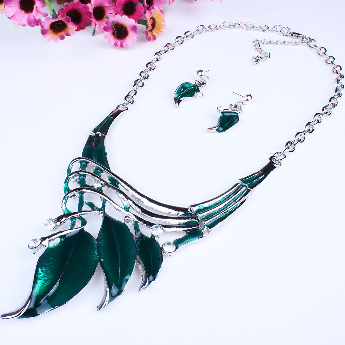 Retro Exotic Necklace and Earring Set - Savanna Rhythms Series