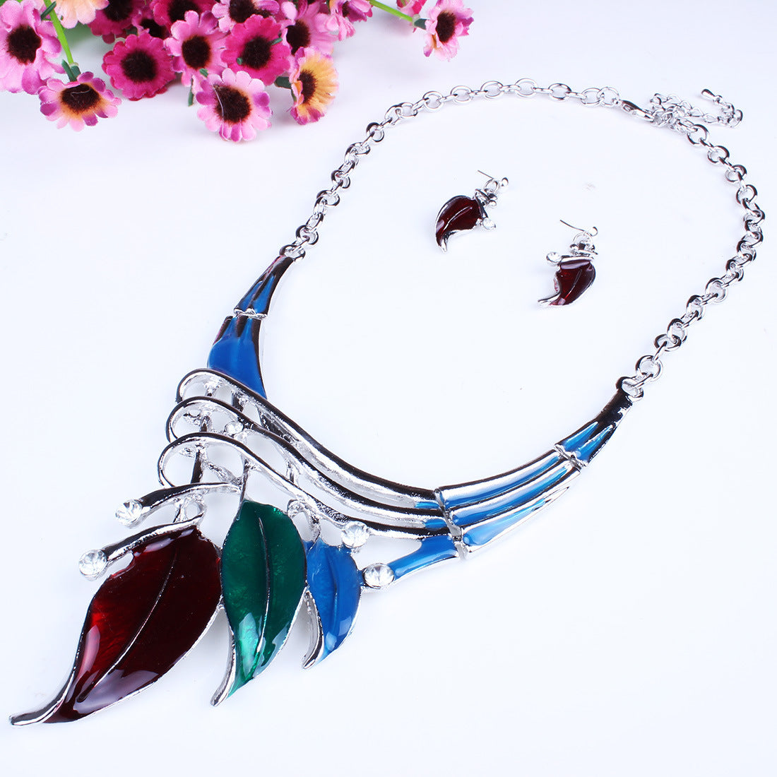 Retro Exotic Necklace and Earring Set - Savanna Rhythms Series