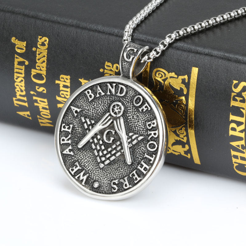 New Stainless Steel Cast Freemason Pendant for Men