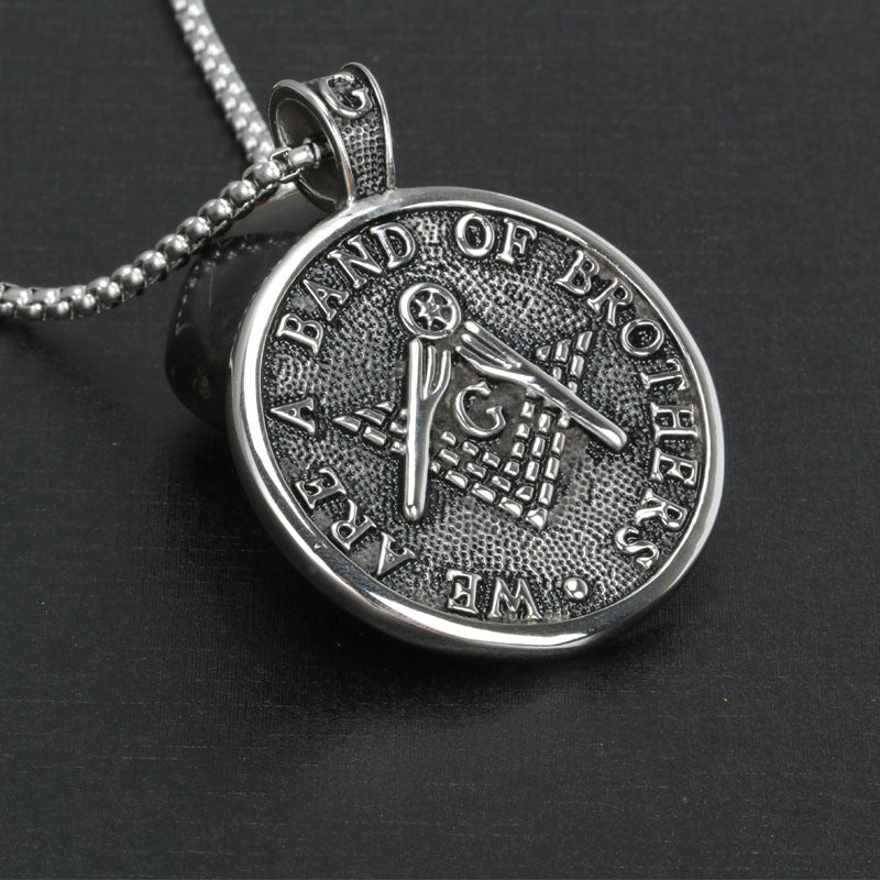New Stainless Steel Cast Freemason Pendant for Men
