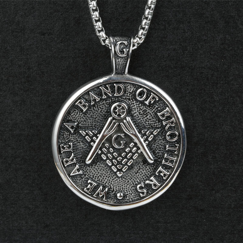 New Stainless Steel Cast Freemason Pendant for Men
