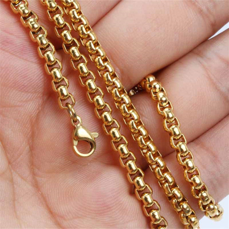 Planderful Everyday Genie Elegant Stainless Steel Square Pearl Pendant Necklace For Unisex Collarbone Style