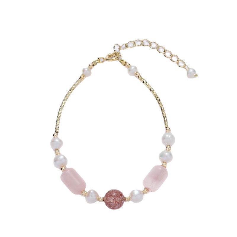 Crystal Pearl Sterling Silver Luxury Bracelet by Planderful: Fortune's Favor