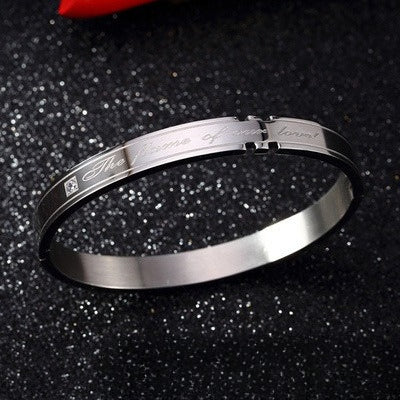 Planderful Jewelry Steel Couple Bracelet For Him And Her Gift For Boyfriend Girlfriend