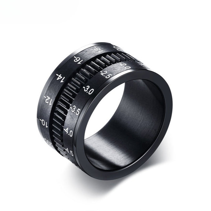 Cross-Border Jewelry Accessories Titanium Steel Rotatable Ring