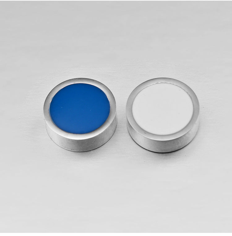 ING Style Titanium Steel Double-Sided Magnet Stud Earrings For Men