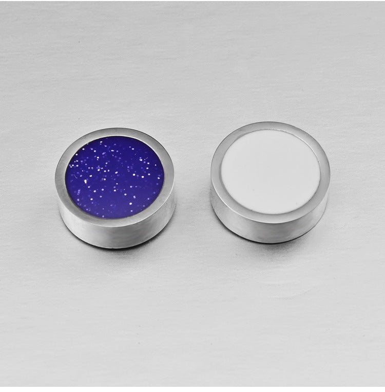 ING Style Titanium Steel Double-Sided Magnet Stud Earrings For Men