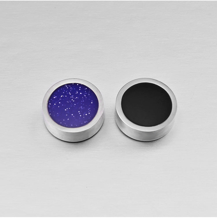 ING Style Titanium Steel Double-Sided Magnet Stud Earrings For Men