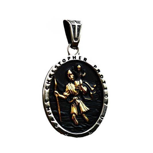 Retro Titanium Steel Pendant with European and American Letter Design for Men