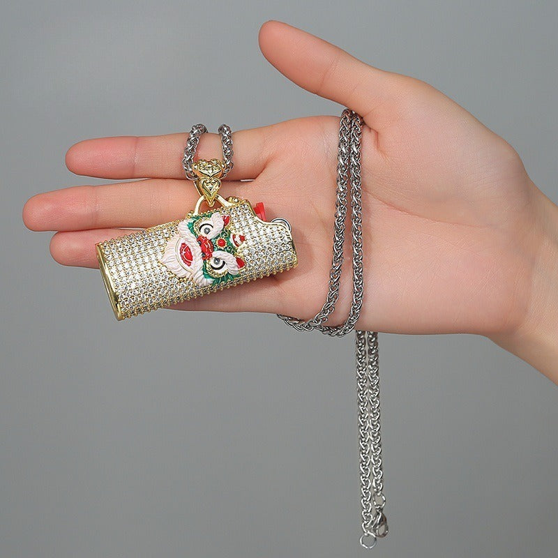 Vintage Lion Pendant Necklace