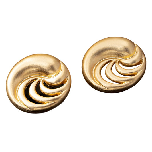 Planderful Vienna Verve Earrings – Unique Metal Vortex Design