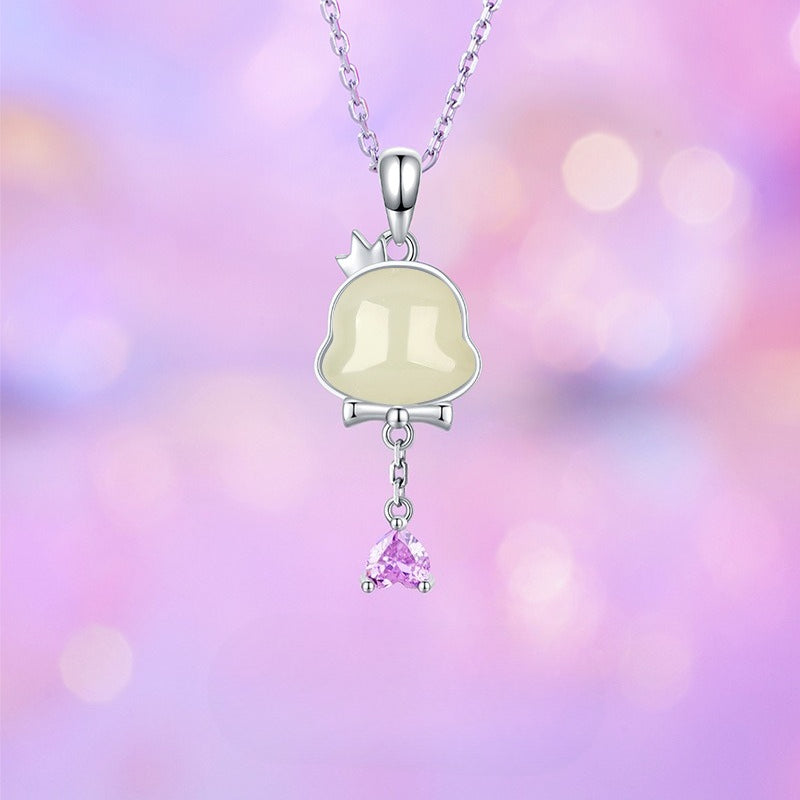 Planderful Snake HeTian Jade Necklace For Women S925 Sterling Silver Elegant Clavicle Chain With Zircon Tassel