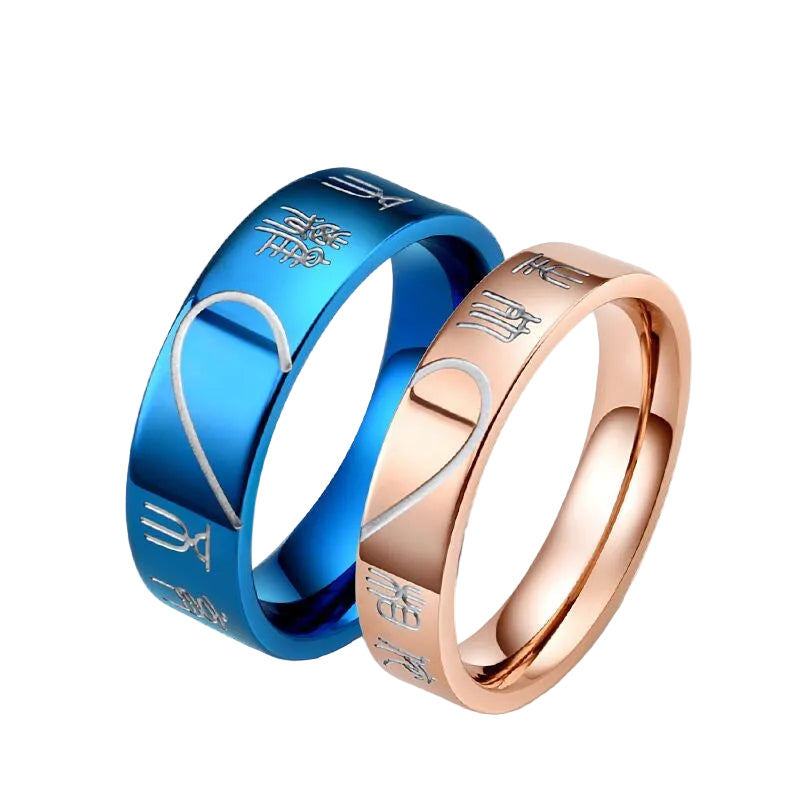 Stainless Steel Couple Ring – Couple – Heart-Shaped Couple