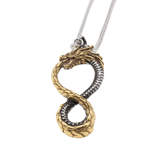 Planderful Dragon Pendant Titanium Steel Unisex Necklace Personalized For Men And Women Retro European American Style