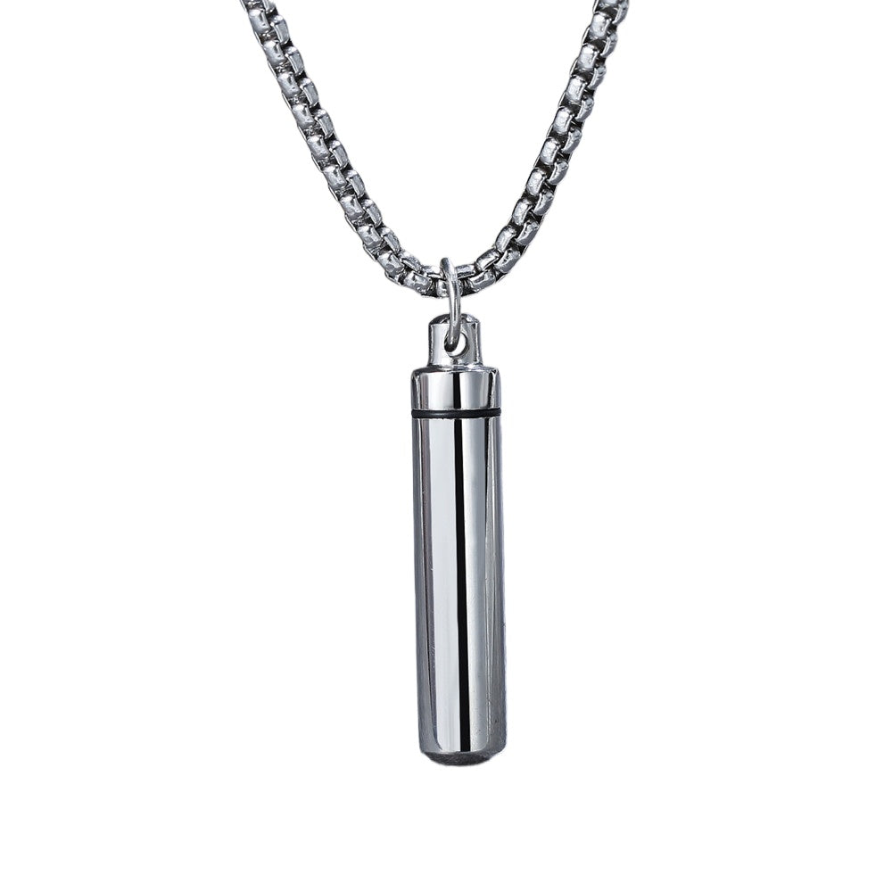 Perfume Bottle Pendant Pet Ashes Memorial Keepsake In Titanium Steel For Pet Lovers Unisex Wear By Planderful