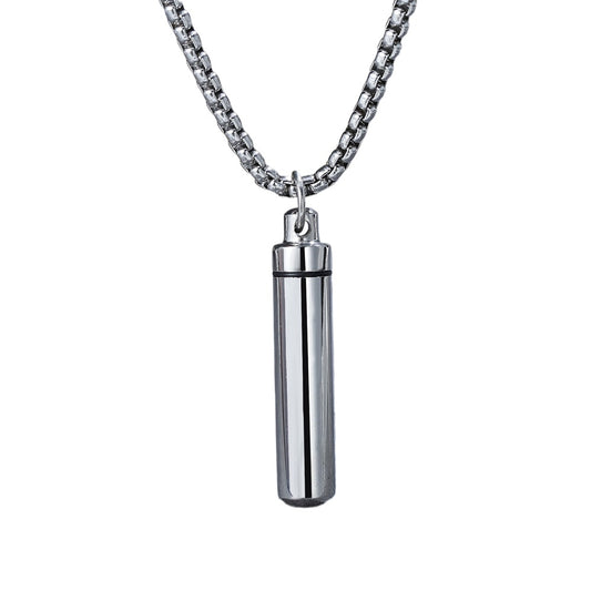 Perfume Bottle Pendant Pet Ashes Memorial Keepsake In Titanium Steel For Pet Lovers Unisex Wear By Planderful