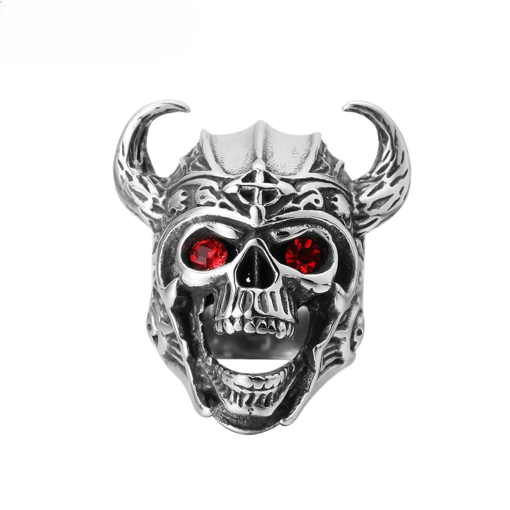Bull Head Skull Titanium Steel Ring