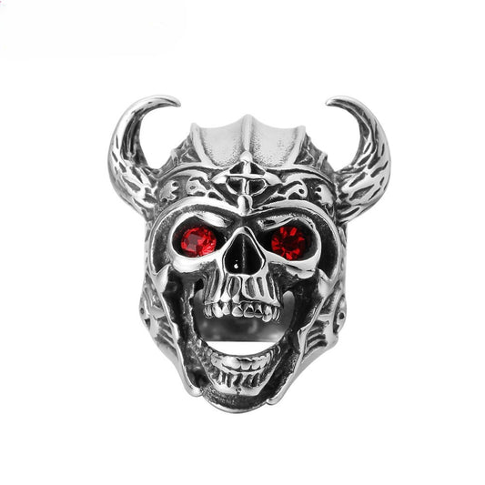Bull Head Skull Titanium Steel Ring