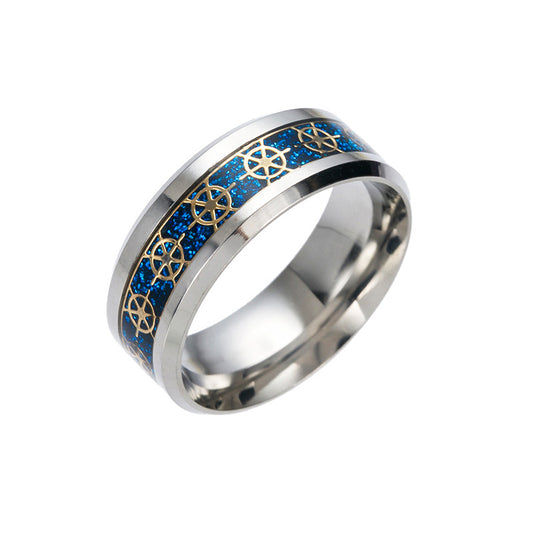 Nautical Stainless Steel Ring for Men - Everyday Genie Collection