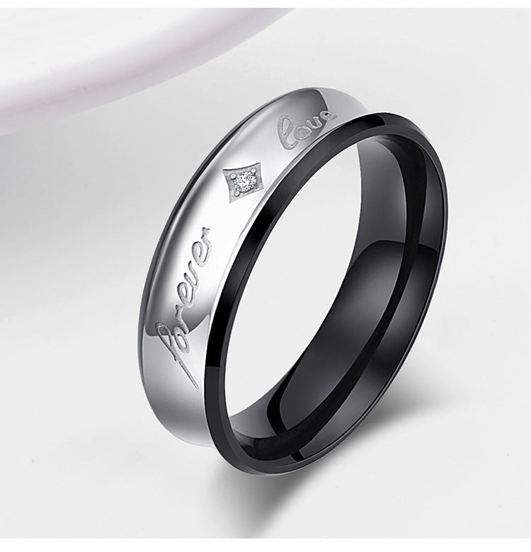 Stainless Steel Couple Ring – Classic Couple – Rose Gold Couple