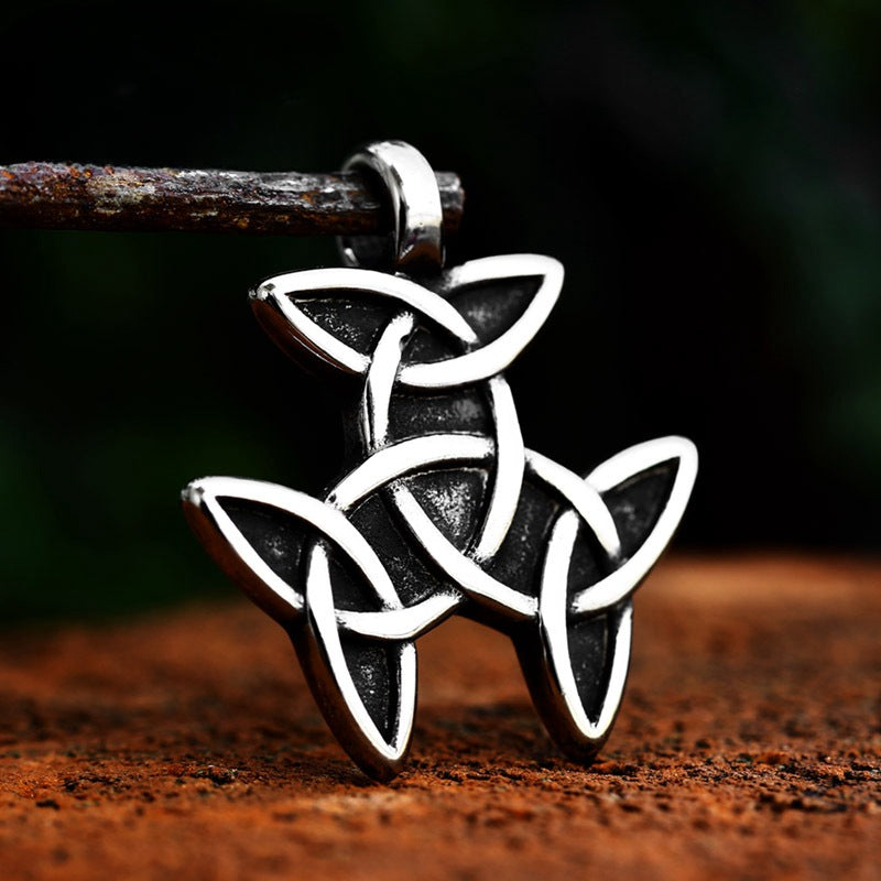 Viking Celtic Knot Titanium Steel Pendant for Men - Retro Simple Jewelry Wholesale