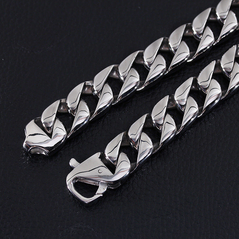 15mm Cuban Chain Popular Hip Hop Hip Hop Men's Necklace, Stainless Steel