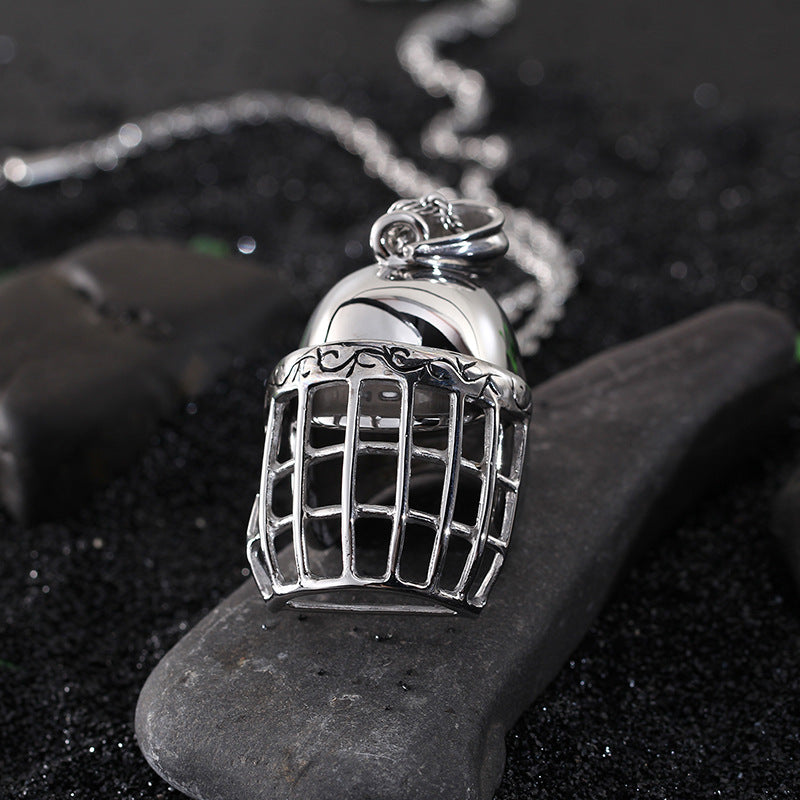 Stylish Titanium Steel Baseball Helmet Pendant for Men
