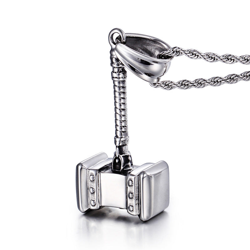 Thor's Hammer Pendant and Keychain Jewelry for Men - Stainless Steel Avengers Collection
