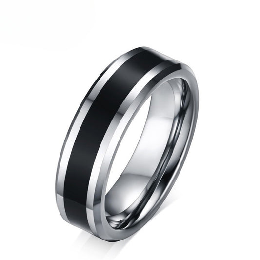 Korean Version Of Creative Jewelry Wholesale 6mm Tungsten Ring