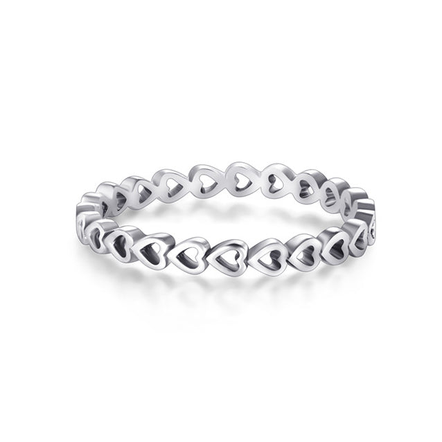 Dainty Sterling Silver Heart-shaped Index Finger Ring - Perfect for Women in Japan and South Korea