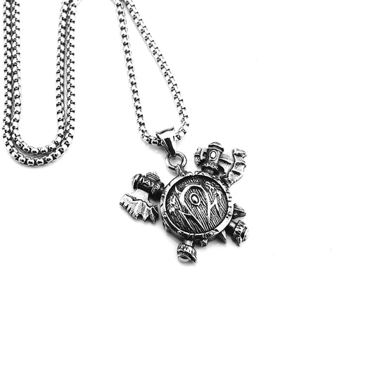 Nordic Vintage Men's Pendant Stainless Steel Viking Odin Shield