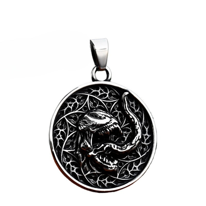Stainless Steel Cast Skull Special-Shaped Animal Necklace – Titanium Steel Men's Pendant