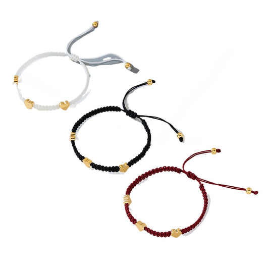 Planderful Vienna Verve Bracelet – Stylish Metal Love Braided Rope Design