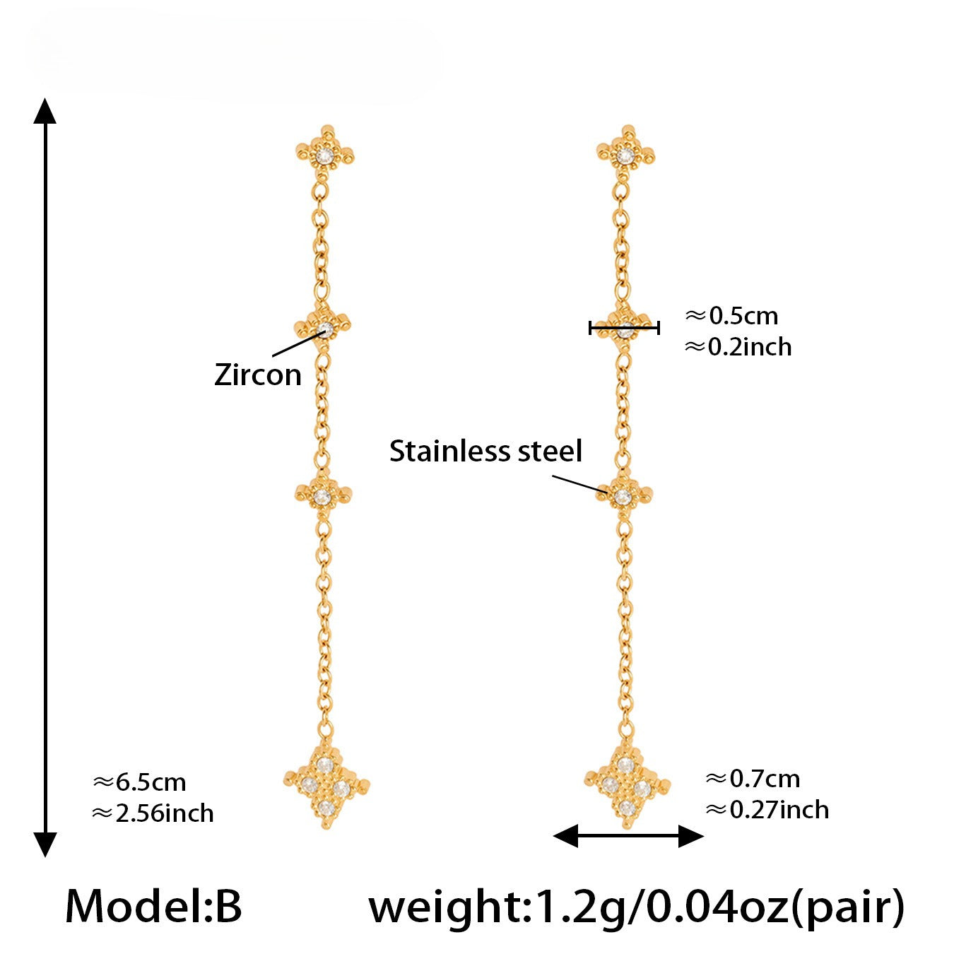 Planderful Long Fringed Earrings Star Pendant For Everyday