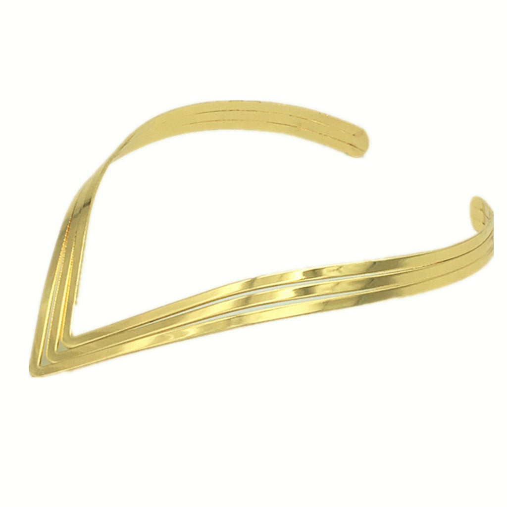 Planderful Savanna Rhythms Necklace – Simple Shape Metal Texture Design