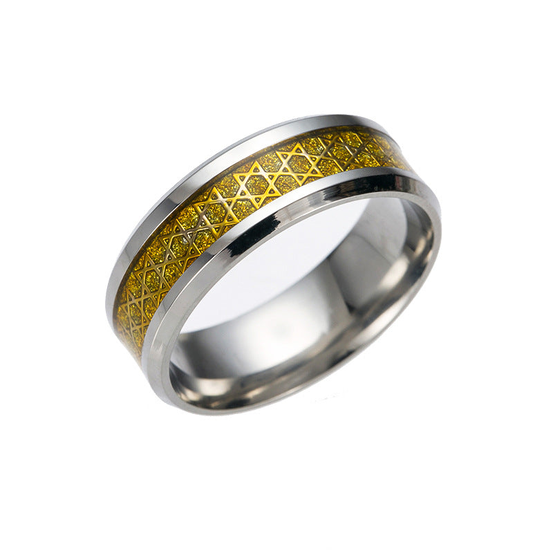 Men's Titanium Steel Retro Star Ring - Domineering and Stylish Accesso ...