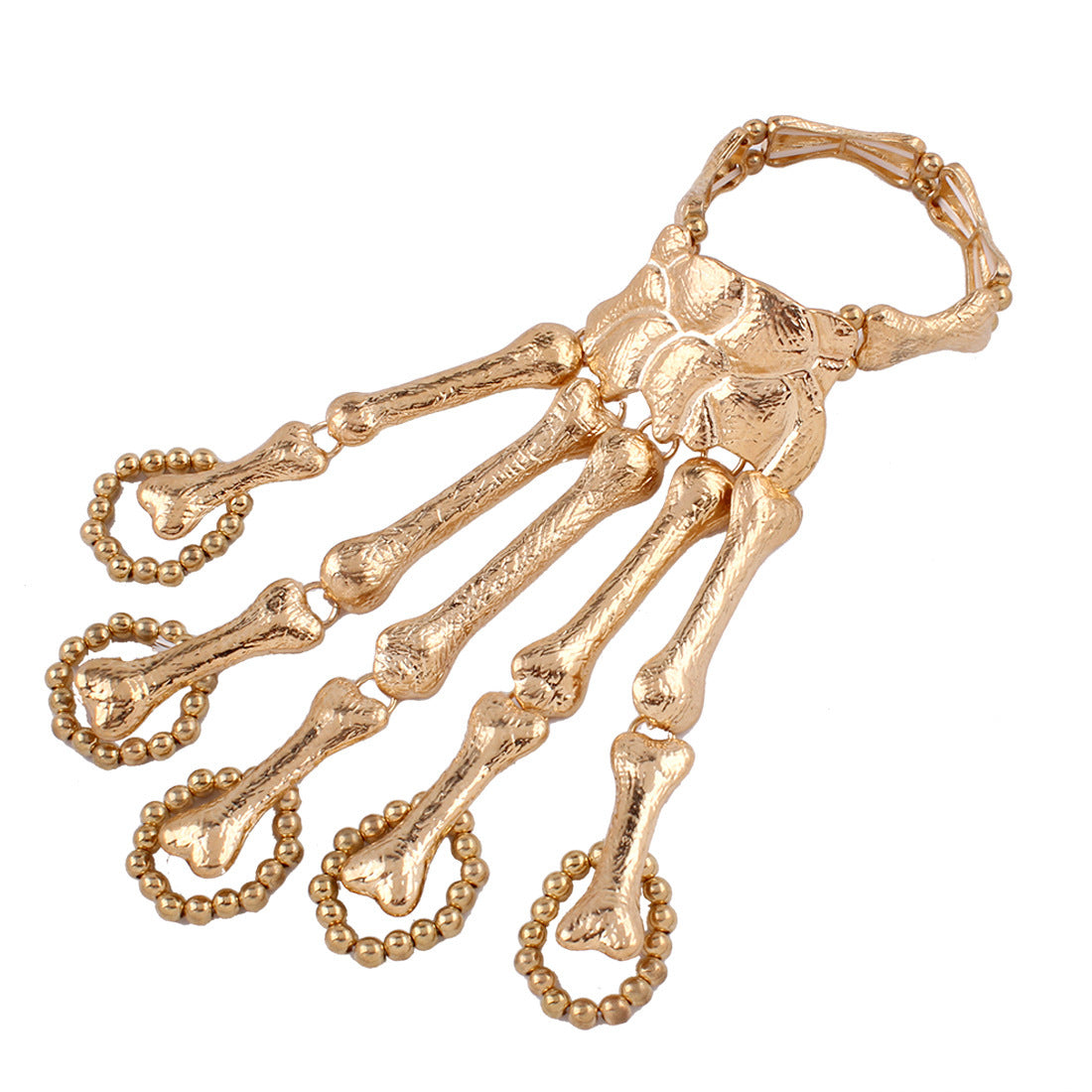 Ghostly Skeleton Hand Bracelet Ring Set - Vienna Verve Collection