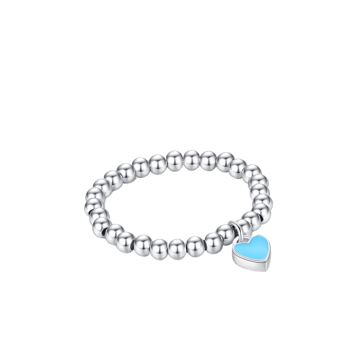 925 Sterling Silver Color-Beaded Ring
