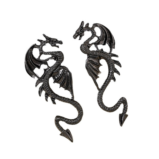 Retro Metal Dragon Earrings - Exquisite Cross-Border Design and Luxury Aesthetics