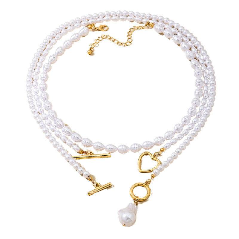 Planderful Vienna Verve Necklace – Elegant Baroque Design with Imitation Pearls