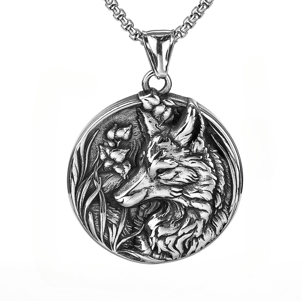 Europe and The United States Hot Selling Retro Wolf Head Pendant Jewelry for Men