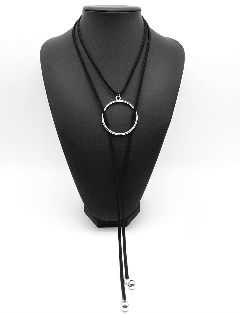 Elegant Multi-layer Choker Necklace with Tassel Detail