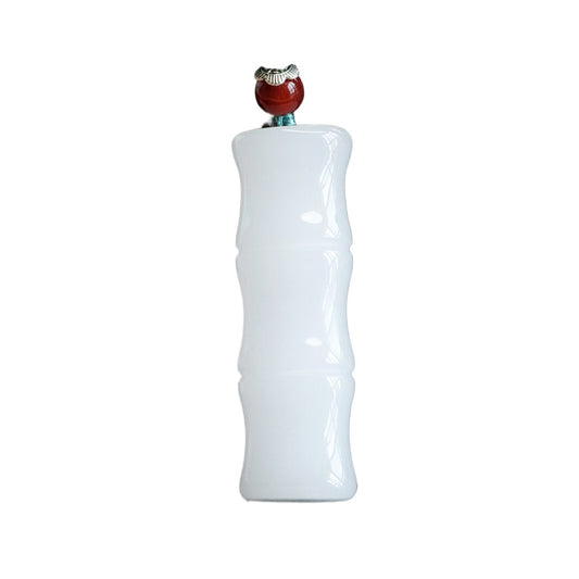 Golden Silk Jade Bamboo Pendant