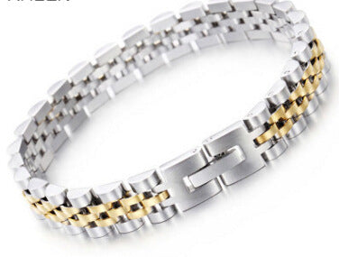 Stylish Personalized Stainless Steel Men's Watch Chain - Korean Edition