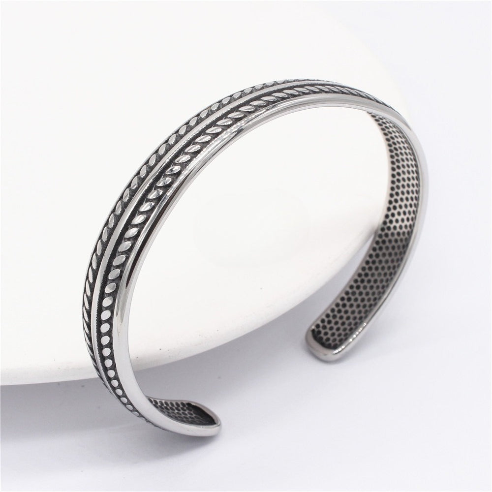 Titanium Steel Bracelet Unisex Durable Retro European American Style For Men And Women Planderful Everyday Genie