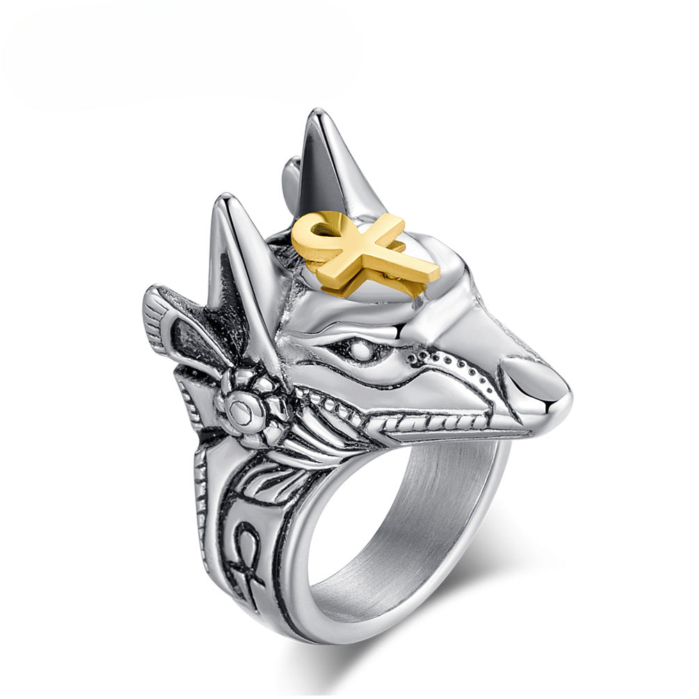 Anubis Self-Defense Thorn Ring for Men, Stainless Steel